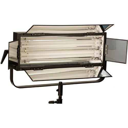 Smith Victor FLO-110 Dimmable 2-tube 110-watt fluorescent light bank w/ barndoors (401025) - Lighting-Studio - Smith-Victor - Helix Camera