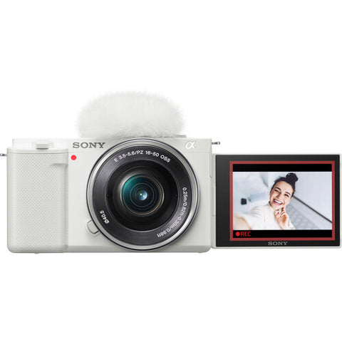 Sony ZV-E10 Mirrorless Camera with 16-50mm Lens - White - Helix Camera