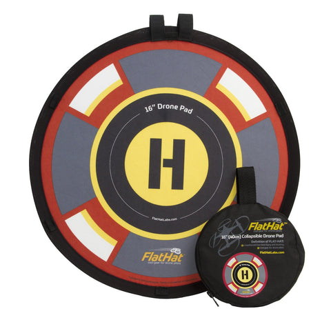 FlatHat 16" (40cm) Collapsible Drone Pad - Red Gold - Photo-Video - ExpoImaging - Helix Camera