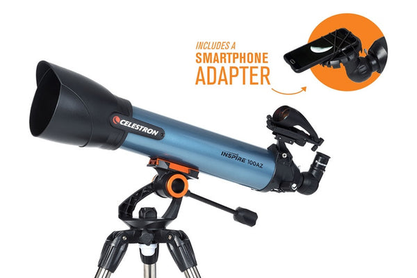 Celestron Inspire 100AZ Refractor Telescope - Telescopes - Celestron - Helix Camera