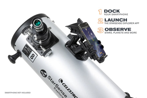 Celestron Starsense Explorer 8" Smartphone App-enabled Dobsonian Telescope - Helix Camera