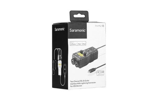 Saramonic 2-Ch 3.5mm, XLR Microphone & 6.35mm Guitar Interface with Lightning Output Connector Professional Video, (SMARTRIG+DI) - Audio - Saramonic - Helix Camera