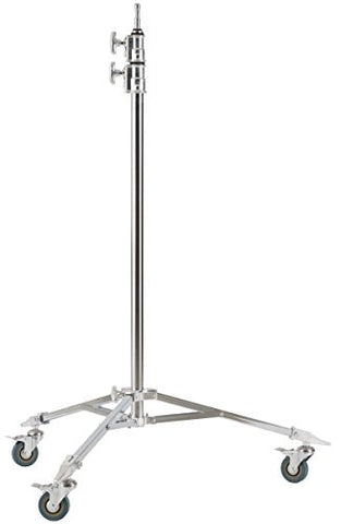Studio-Assets Double Riser Roller Stand with Baby Pin (Silver) - Lighting-Studio - Studio-Assets - Helix Camera