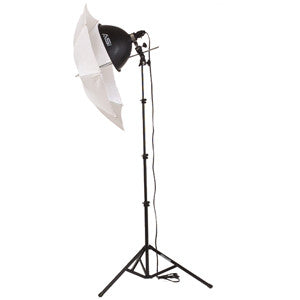Smith Victor KT400 1-Light 500-watt Thrifty add-on kit w/ umbrella (401439) - Lighting-Studio - Smith-Victor - Helix Camera