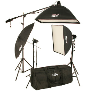 Smith-Victor K75 3-Light 2200-watt Professional Studio Soft Box Kit with Umbrella - Lighting-Studio - Smith-Victor - Helix Camera
