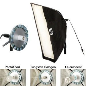 Smith-Victor SBL-1236 - 12" x 36" Economy Softbox with SBL-1 Light - Lighting-Studio - Smith-Victor - Helix Camera