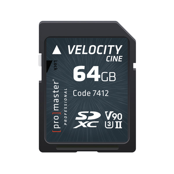 ProMaster Velocity Cine 2000x SDXC - 64GB - Film-Memory - ProMaster - Helix Camera
