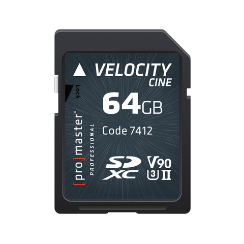 ProMaster Velocity Cine 2000x SDXC - 64GB - Film-Memory - ProMaster - Helix Camera