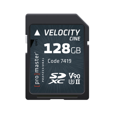 ProMaster Velocity Cine 2000x SDXC - 128GB - Film-Memory - ProMaster - Helix Camera