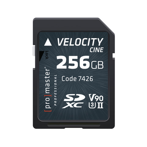ProMaster Velocity Cine 2000x SDXC - 256GB - Film-Memory - ProMaster - Helix Camera