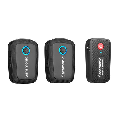 Saramonic Blink 500 B2 Ultracompact 2-Person Wireless Clip-On Mic System with Lavaliers & Dual Receiver - Audio - Saramonic - Helix Camera