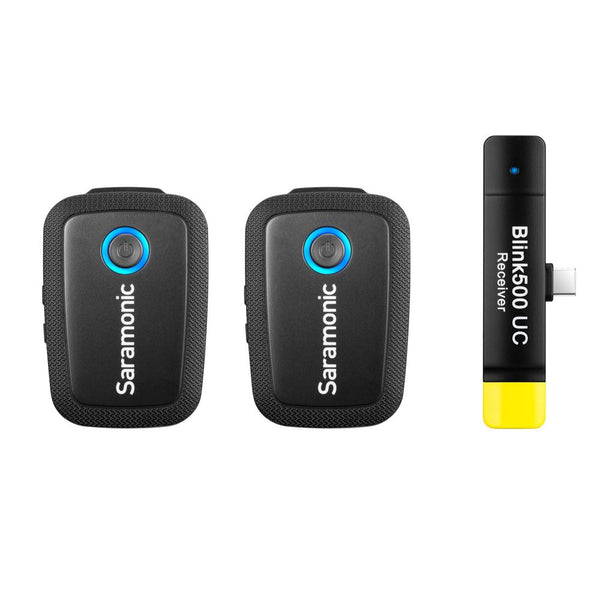 Saramonic Blink 500 B6 2-Person Wireless Clip-On Mic System with Lavalier & USB-C Receiver for Android Devices & more - Audio - Saramonic - Helix Camera