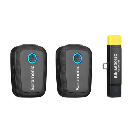 Saramonic Blink 500 B6 2-Person Wireless Clip-On Mic System with Lavalier & USB-C Receiver for Android Devices & more - Audio - Saramonic - Helix Camera