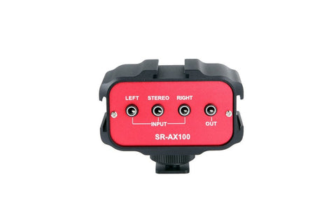 Saramonic SR-AX100 Battery-Free 2-Channel On-Camera 1/8” (3.5mm) Audio Mixer for DSLR, Mirrorless & Video Cameras - Audio - Saramonic - Helix Camera