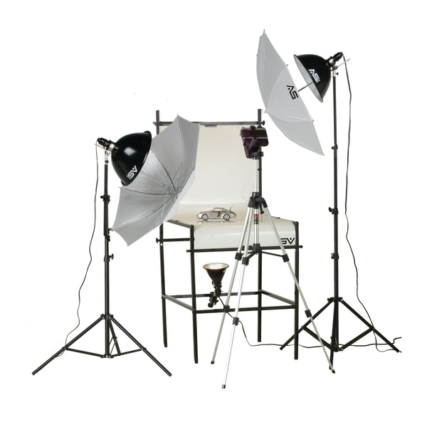 Smith Victor TST-P2, 3 Light 1250-Watt Photoflood Shooting Table Kit - Lighting-Studio - Smith-Victor - Helix Camera