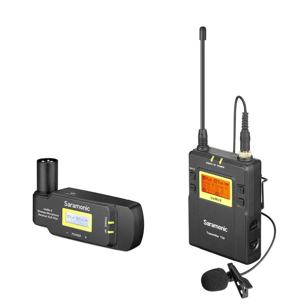 Saramonic UwMic9 TX9+RX-XLR9 UHF Wireless Lavalier Mic System with Dual-Channel XLR Plug-In Receiver for Professional Video, DSLR & Mirrorless Cameras - Audio - Saramonic - Helix Camera