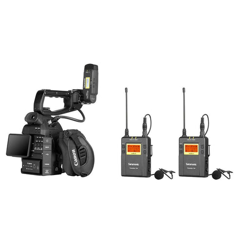 Saramonic UwMic9 TX9+TX9+RX-XLR9 Dual-Channel UHF Wireless Lavalier Mic System with Plug-In XLR Receiver for Professional Video, DSLR & Mirrorless Cameras - Audio - Saramonic - Helix Camera
