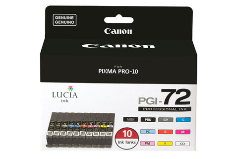 Canon Lucia PGI-72 10 Color Pack - Print-Scan-Present - Canon - Helix Camera