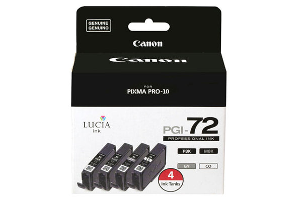 Canon Lucia PGI-72 Ink Tank Value Pack with Chroma Optimizer - Print-Scan-Present - Canon - Helix Camera 