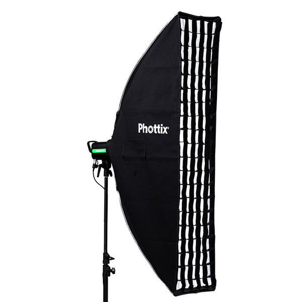 Phottix Solas Strip Softbox with Grid 14"x55" - Lighting-Studio - Phottix - Helix Camera
