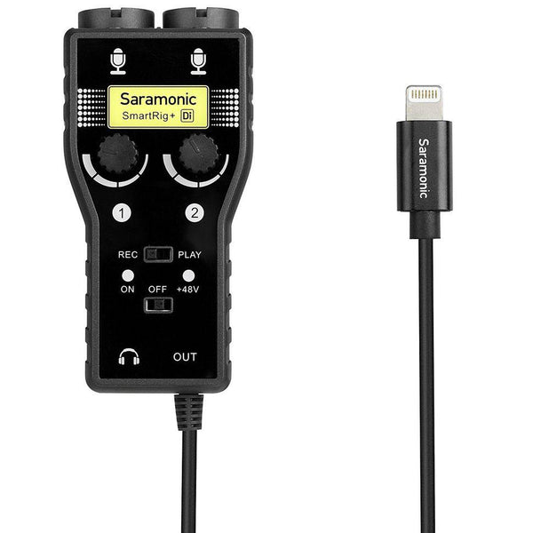 Saramonic 2-Ch 3.5mm, XLR Microphone & 6.35mm Guitar Interface with Lightning Output Connector Professional Video, (SMARTRIG+DI) - Audio - Saramonic - Helix Camera