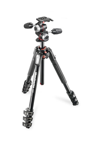Manfrotto 190XPRO Aluminum 4 Section Tripod with 3-Way Head - Photo-Video - Manfrotto - Helix Camera