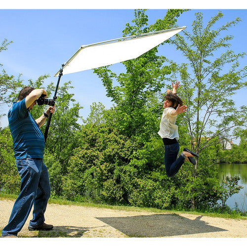 Fotodiox Pro Studio Solutions 122cm x 122cm (4ft x 4ft) Sun Scrim - Collapsible Frame Diffusion & Silver/White Reflector Kit with Boom Handle and Carry Bag - Lighting-Studio - Fotodiox - Helix Camera 