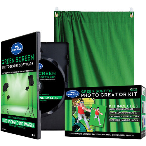 Savage Green Screen Photo Creator Kit with Digital Software - Helix Camera 