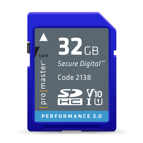 ProMaster Performance 2.0 SDHC - 32GB - Film-Memory - ProMaster - Helix Camera 