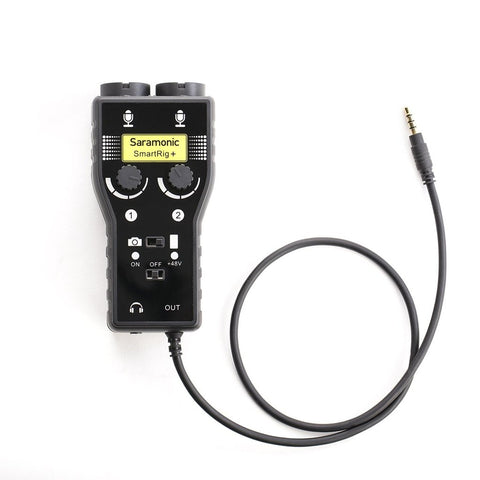 Saramonic SmartRig+ 2-Ch Audio Interface with XLR, 1/4" & 1/8” Inputs for iPhone, iPad, Android Smartphones & Tablets or DSLR, Mirrorless & Video Cameras - Audio - Saramonic - Helix Camera 