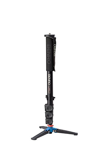 Benro A38FD Monopod with 3-Leg Locking Base, 4 Leg Sections, Flip Lock Leg Release (Black) - Photo-Video - Benro - Helix Camera 