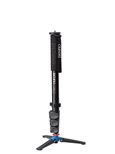 Benro A48FD Monopod with 3-Leg Locking Base, 4 Leg Sections, Flip Lock Leg Release (Black) - Photo-Video - Benro - Helix Camera 