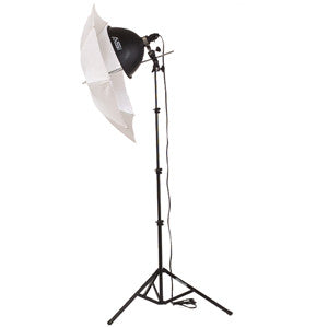 Smith Victor KT400 1-Light 500-watt Thrifty add-on kit w/ umbrella (401439) - Lighting-Studio - Smith-Victor - Helix Camera 