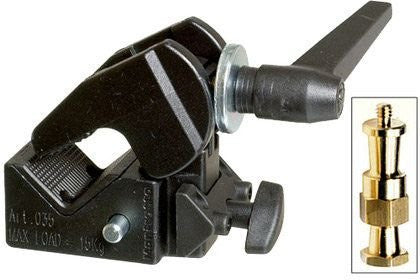 Manfrotto 035RL Super Clamp with 2908 Standard Stud - Replaces 2900 - Black - Lighting-Studio - Manfrotto - Helix Camera 