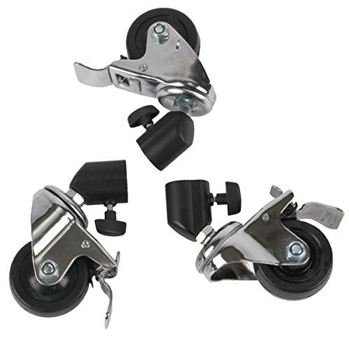Caster Set for 13.5' Heavy Duty Air-Cushioned Light Stand (Qty 3) - Lighting-Studio - Helix Camera & Video - Helix Camera 