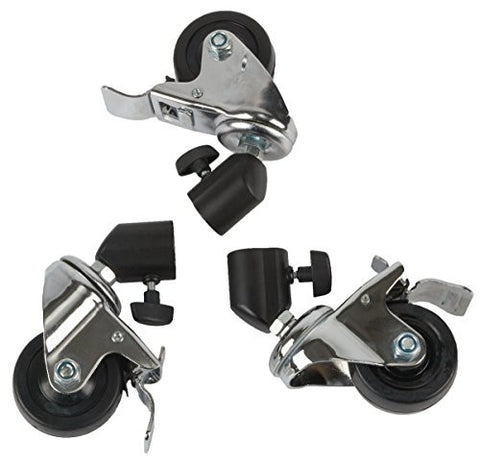 Caster Set for 13.5' Heavy Duty Air-Cushioned Light Stand (Qty 3) - Lighting-Studio - Helix Camera & Video - Helix Camera 