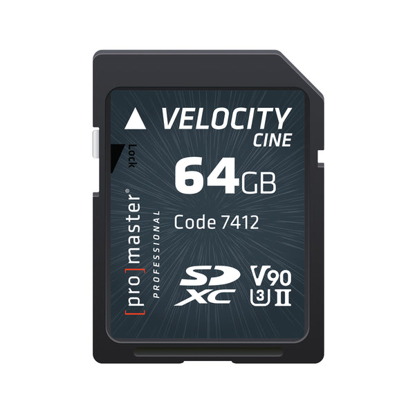 ProMaster Velocity Cine 2000x SDXC - 64GB - Film-Memory - ProMaster - Helix Camera 