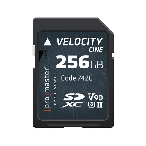 ProMaster Velocity Cine 2000x SDXC - 256GB - Film-Memory - ProMaster - Helix Camera 