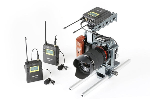 Saramonic UwMic9 RX9+TX9+TX9 2-Person Wireless Lavalier Microphone System with Portable Dual-Channel Camera-Mountable Receiver - Audio - Saramonic - Helix Camera 