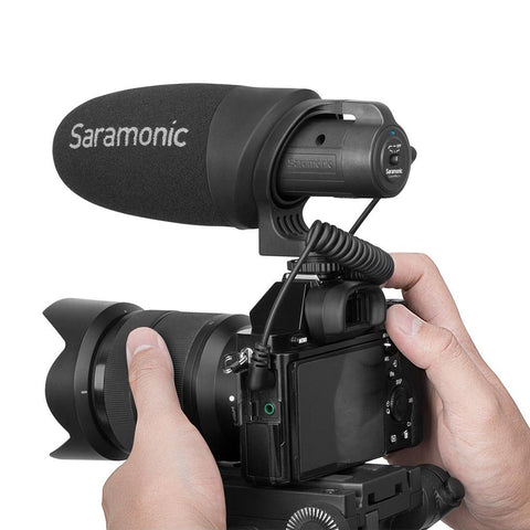 Saramonic CamMic+ On-Camera Battery-Powered Shotgun Microphone for DSLR, Mirrorless & Video Cameras or Smartphones & Tablets - Audio - Saramonic - Helix Camera 