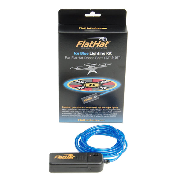 FlatHat Lighting Kit for Collapsible Drone Pads - Ice Blue - Photo-Video - ExpoImaging - Helix Camera 