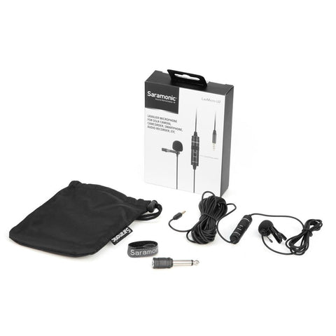 Saramonic LavMicro U2 Ultracompact Clip-On Lavalier Microphone for Cameras & Mobile Devices with a 19.7-foot (6m) Cable, Included Battery, Mic Clip, Windscreen & More - Audio - Saramonic - Helix Camera 