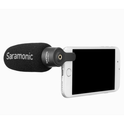 Saramonic SmartMic+ Compact Directional Microphone with TRRS Connector for Apple iPhone/iPad & Android Smartphones/Tablets - Audio - Saramonic - Helix Camera 