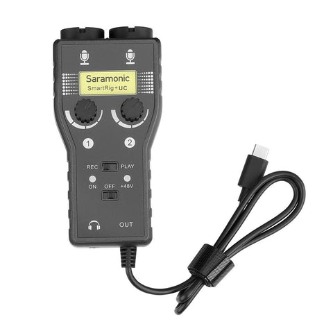 Saramonic SmartRig+UC Professional 2-Channel Audio Interface with XLR, 1/4"" & 1/8"" Inputs for USB Type-C Android Smartphones & Tablets, PCs & more - Audio - Saramonic - Helix Camera 