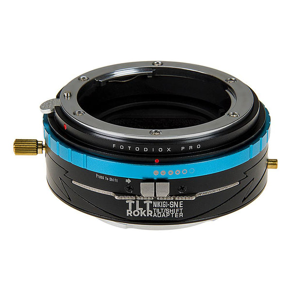 Fotodiox Pro TLT ROKR - Tilt / Shift Lens Mount Adapter for Nikon Nikkor F Mount G-Type D/SLR Lenses to Sony Alpha E-Mount Mirrorless Camera Body - Photo-Video - Fotodiox - Helix Camera 