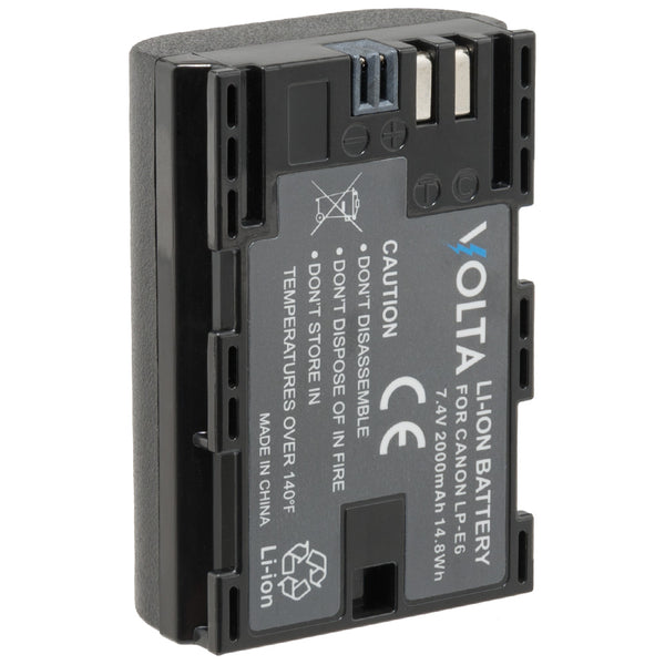 Volta LP-E6 2000mAh Rechargeable Battery for Canon Cameras - Photo-Video - Volta - Helix Camera 
