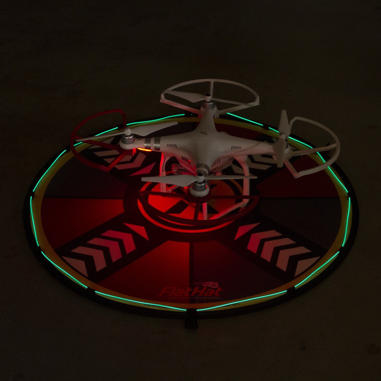FlatHat Lighting Kit for Collapsible Drone Pads - Gamma Green - Photo-Video - ExpoImaging - Helix Camera 