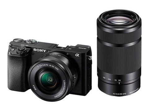 Sony a6100 Mirrorless Camera with 16-50mm & 55-210mm - Photo-Video - Sony - Helix Camera 
