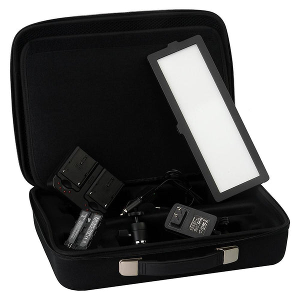 Fotodiox Pro FlapJack LED Edge Light C-200L - 4x11-Inch Long Rectangle Ultrathin, Ultrabright Professional Daylight LED Dimmable Photo/Video Light Kit with Case, Battery and Charger - Photo-Video - Fotodiox - Helix Camera 