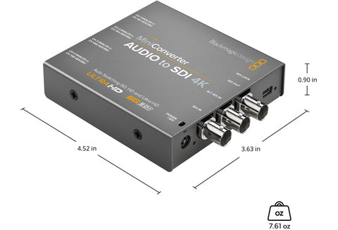 Blackmagic Mini Converter Audio to SDI 4K - Photo-Video - Blackmagic - Helix Camera 